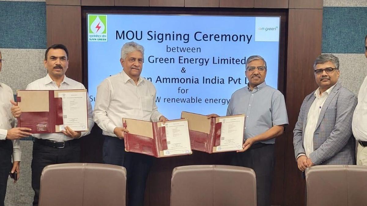 SGEL signs pact with AM Green to supply 4,500 MW of carbon-free energy for proposed Kakinada ammonia facility